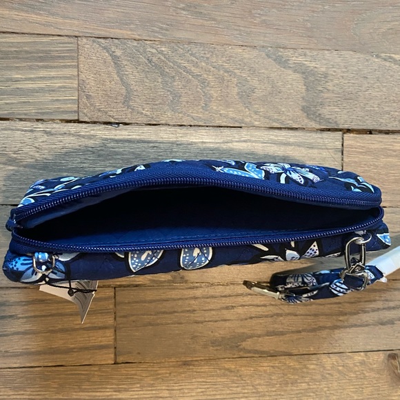 Blue Vera Bradley wallet with RFID protection and zip pocket. - Picture 2 of 3